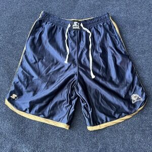Memphis Grizzlies Shorts Mens Large Navy Gold NBA Basketball‎ Mesh Starter 2000s